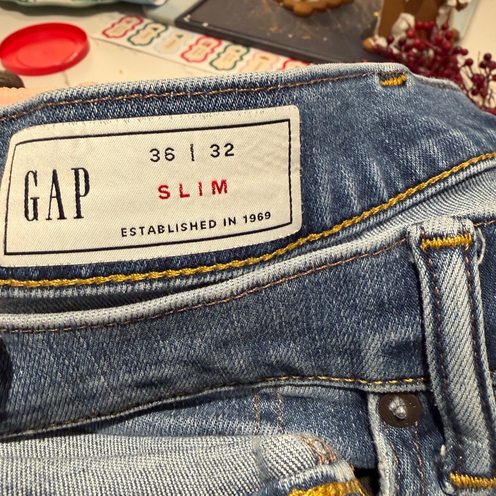 Gap‎ Jeans Denim Mens Slim Size 36 x 32